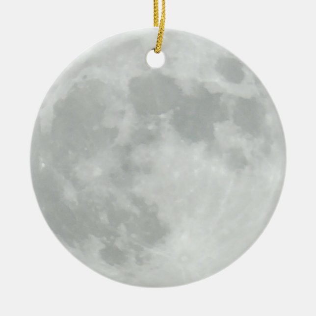 Day Moon and Night Moon Christmas Ceramic Ornament (Front)
