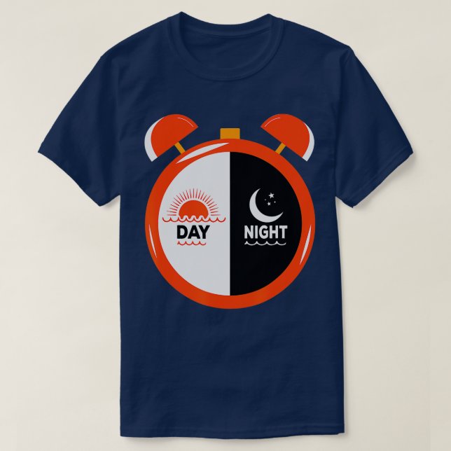 Day Night Funny Daylight Saving Time Gifts  T-Shirt (Design Front)