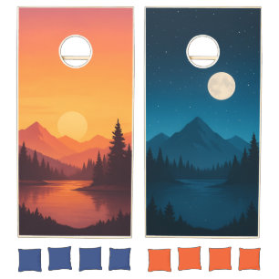 Day & Night Mountain Lake Cornhole Set