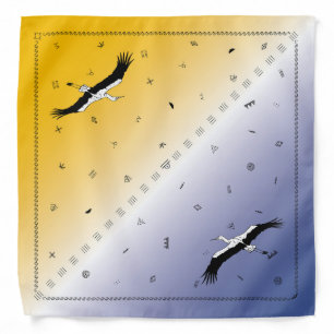 Day Night Trypillian Sacred Symbols Bandana Scarf