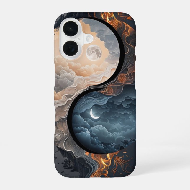 Day & Night Ying yang  iPhone Case (Back)