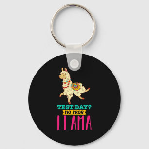 Day No Probllama T Shirt Llama Gift School Profess Keychain