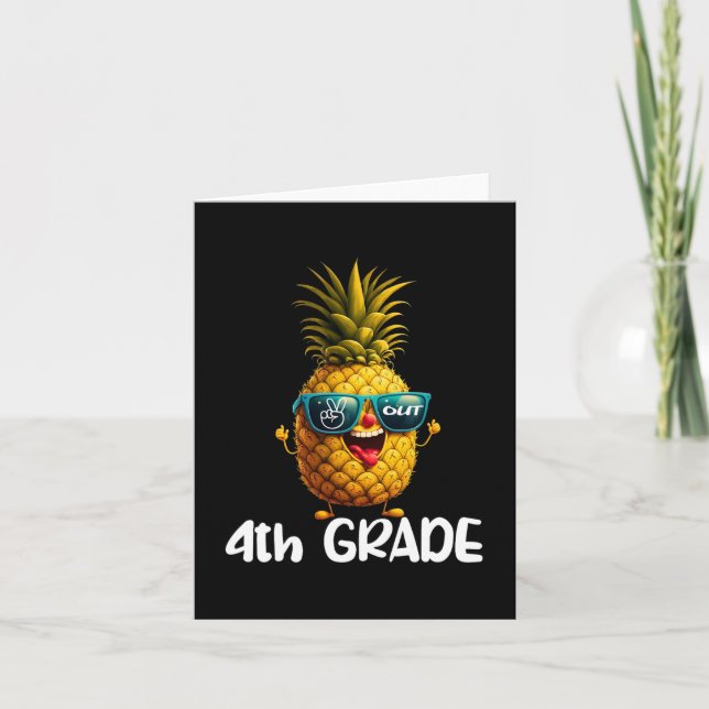 Day Of 4th Grade Peace Out 4th Grade Funny Graduat Card (Front)