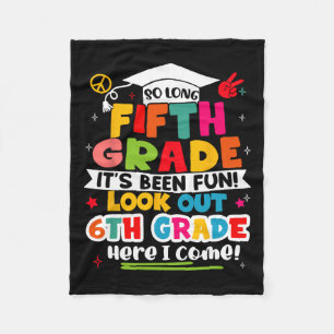 Day Of 5th Grade Graduation Graduate Boys Girls Ki Fleece Blanket