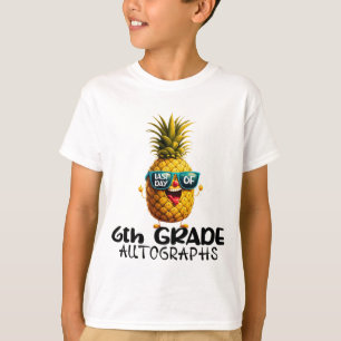 Day Of 6th Grade Autograph Graduation Boys Girls F T-Shirt