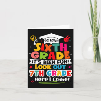 Day Of 6th Grade Graduation Graduate Boys Girls Ki Card