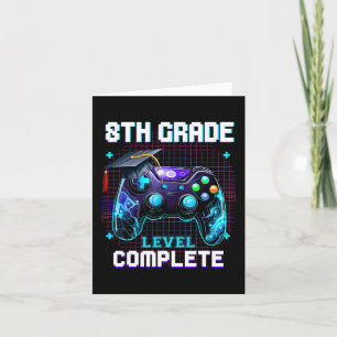 Day Of 8th Grade Level Complete Graduation Him Boy Card