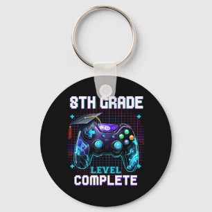 Day Of 8th Grade Level Complete Graduation Him Boy Keychain