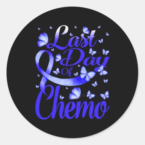 Day Of Chemo Alopecia Awareness Butterfly  Classic Round Sticker
