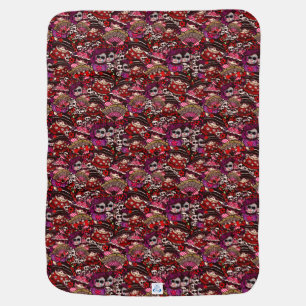 Day of Dead Doodles Dia de los Muertos Baby Blanket