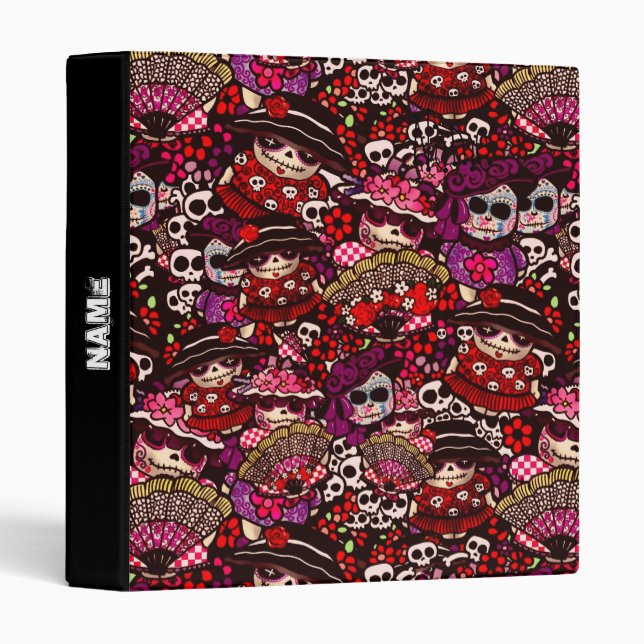 Day of Dead Doodles Dia de los Muertos Binder (Front/Spine)
