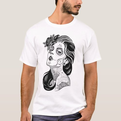 Day of dead girl Mens t_shirt