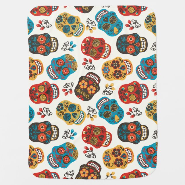 Day of Dead, seamless pattern. Baby Blanket (Front)