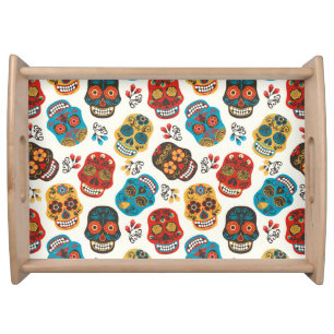 Day of Dead, seamless pattern. Serving Tray