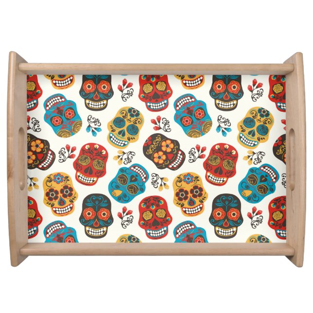 Day of Dead, seamless pattern. Serving Tray (Front)