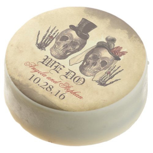 day of dead skeleton couple wedding chocolate dipped oreo