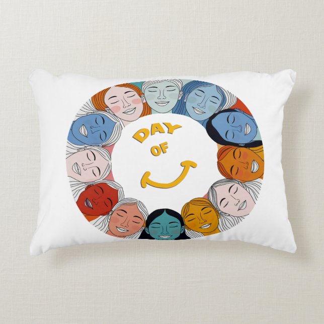 Day of Happiness  Accent Pillow (Front)