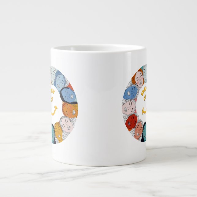 Day of Happiness  Giant Coffee Mug (Front)