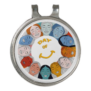 Day of Happiness  Golf Hat Clip
