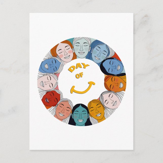 Day of Happiness  Postcard (Front)