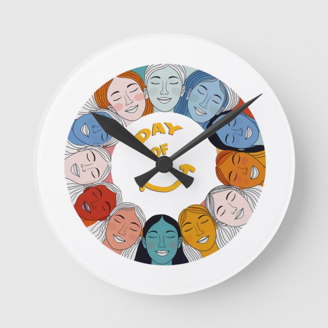 Day of Happiness  Round Clock (Front)