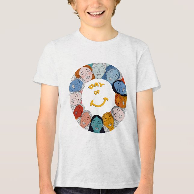 Day of Happiness  Tri-Blend Shirt (Front)