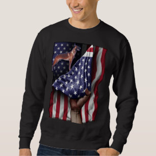 Day Of Independence US Flag Belgian Malinois Sweatshirt
