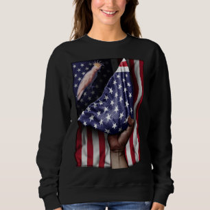 Day Of Independence US Flag Cockatoo Sweatshirt