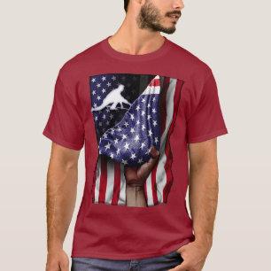 Day Of Independence US Flag Curling T-Shirt