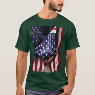 Day Of Independence US Flag Plumber T-Shirt