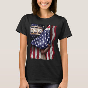 Day Of Independence US Flag Slot Machine T-Shirt