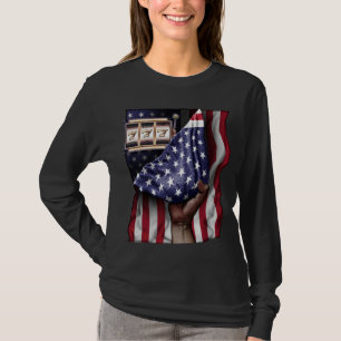 Day Of Independence US Flag Slot Machine T-Shirt