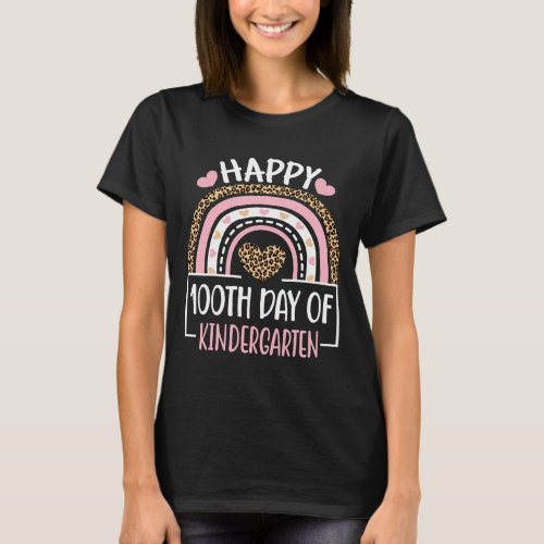 Day Of Kindergarten Fun 100 Days Of School Teacher T_Shirt