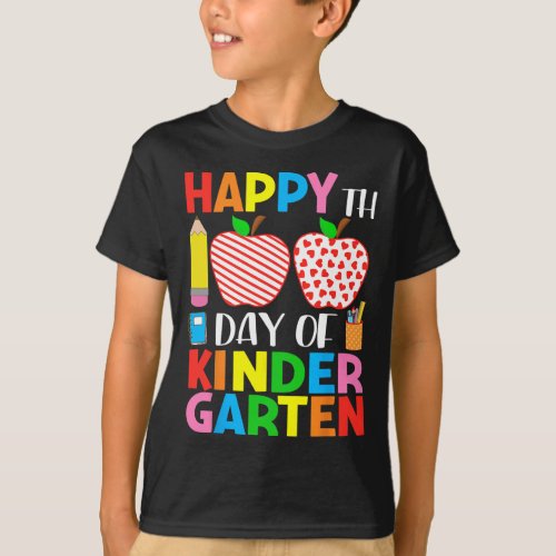 Day Of Kindergarten Teacher And Student Hearts Str T_Shirt