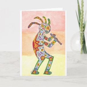 Day of Los Muertos Kokopelli Card