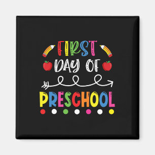 Day Of Preschool Back To School Teacher Students Magnet