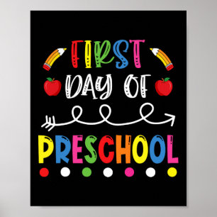 Day Of Preschool Back To School Teacher Students  Poster