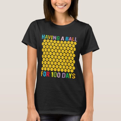 Day Of School 2023 Softball 100 Days Of School Gif T_Shirt