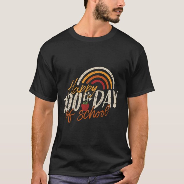Day Of School 2025 Teacher 100 Days Of School  T-Shirt (Front)