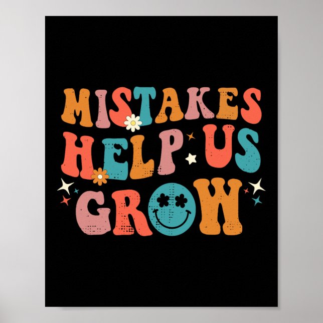Day Of School Back To School Mistakes Help Us Grow Poster (Front)
