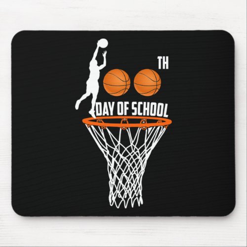 Day Of School Basketball 100th Days Gifts Boys Tea Mouse Pad