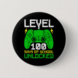 Day Of School Boys Girls Kids 100 Days Of School Button