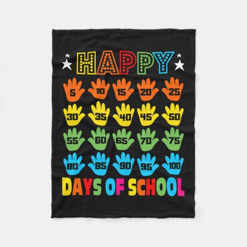 Day Of School Costume For Kids Girls Boys 100 Days Fleece Blanket