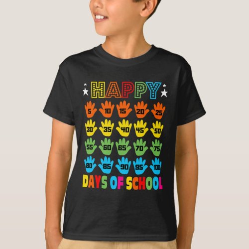 Day Of School Costume For Kids Girls Boys 100 Days T_Shirt