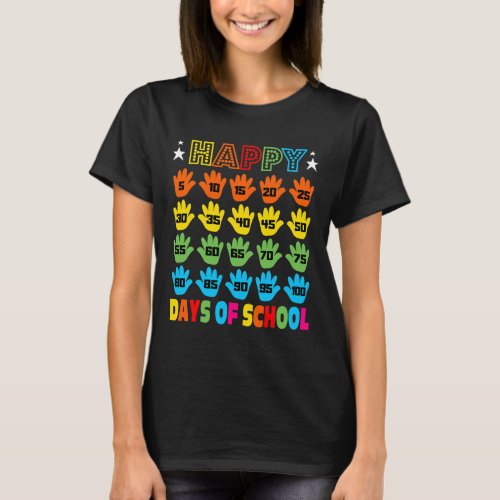 Day Of School Costume For Kids Girls Boys 100 Days T_Shirt