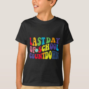 Day Of School Countdown Out For Summer Groovy Quot T-Shirt