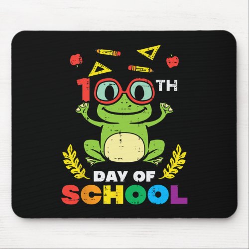 Day Of School Frog 100 Days Smarter Teacher Kids G Mouse Pad