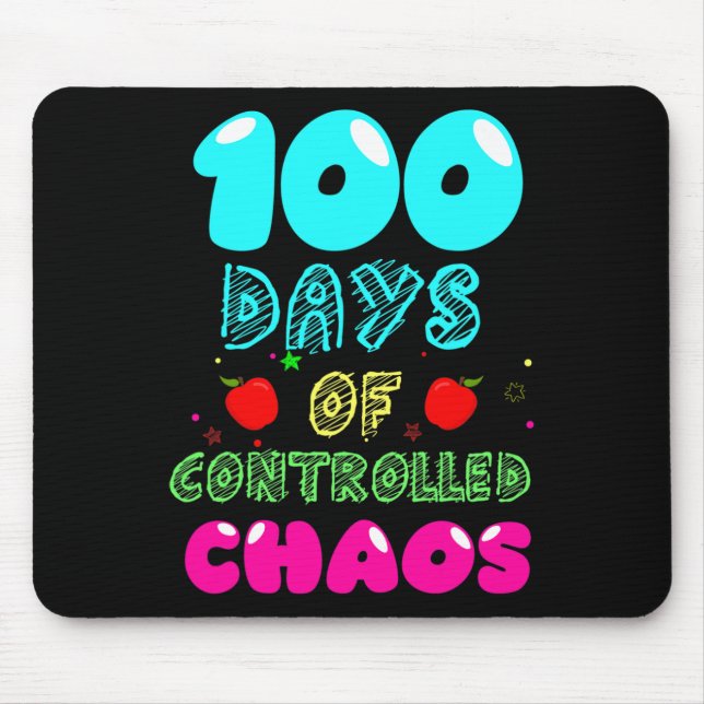 Day Of School Fun Design For Kindergarten Teachers Mouse Pad (Front)