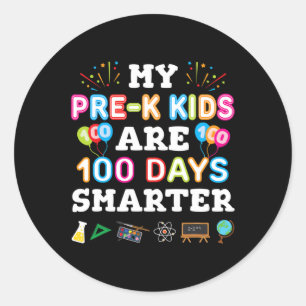 Day Of School Gift For Preschool Teacher 1  Classic Round Sticker