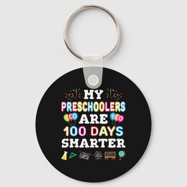 Day Of School Gift For Preschool Teacher  Keychain (Front)
